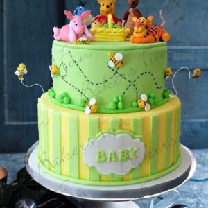 Pooh And Friends Birthday Fondant Cake
