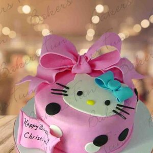 Hello Kitty Ombre Fondant Cake