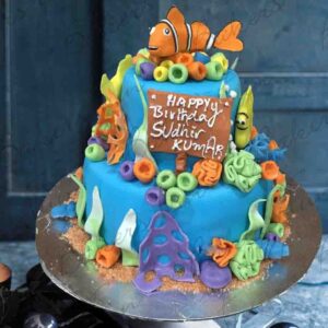 Nemo Birthday Fondant Cake For Girls