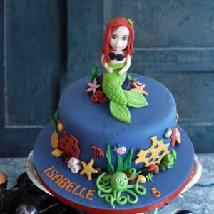 Jingling Mermaid Fondant Cake For Kids