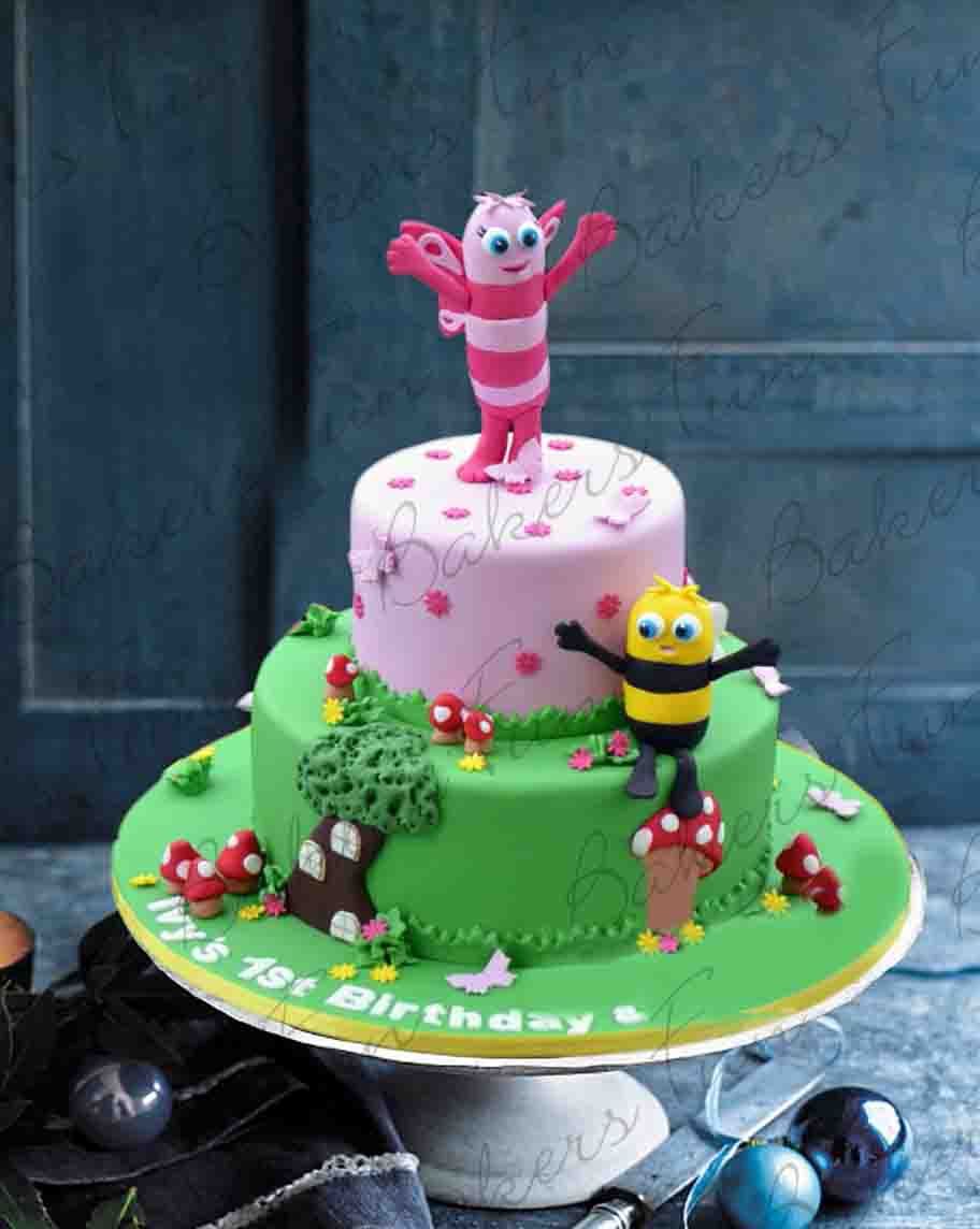 Grasshoppers Birthday Cake for Kids - Bakersfun