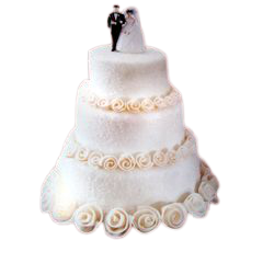 White Wedding Butter Cream Cake For The Couple