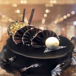 Black & White Chocolate Fans Cake