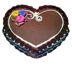 Decorative Chocolate Heart Cake
