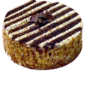 Striped White And Chocolate Birthday Cake