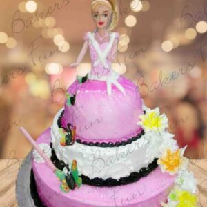 Rosette Barbie Cake