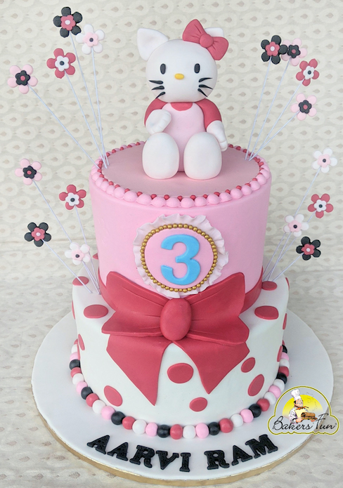 Hello Kitty 2-Tier Birthday Cake | Order Online at Bakers Fun
