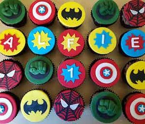 Super Heroes Theme Cupcakes