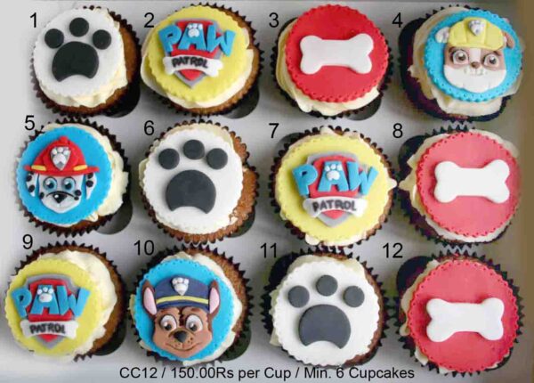 Paw Patrol Cartoon Cupcakes | Order Online at Bakers Fun