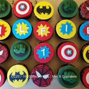 Super Heroes & Name Cupcakes
