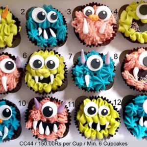Scary Monster Cupcakes