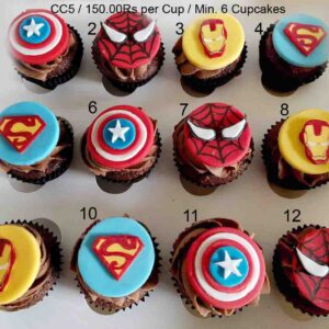 Mini Super Hero Cupcakes