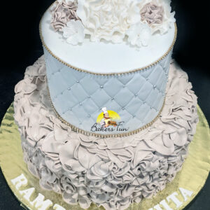 Ruffles Galore Wedding Cake