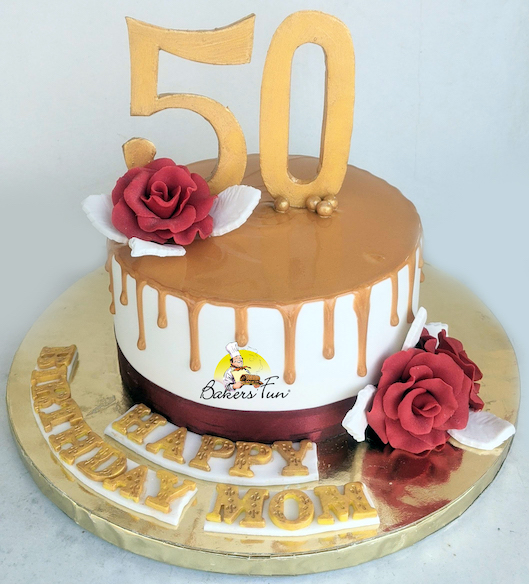 Black & Gold  Birthday cakes for men, 25th birthday cakes, 50th birthday  cakes for men