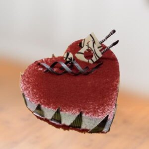 Romantic Heart Shape Red Velvet Cake