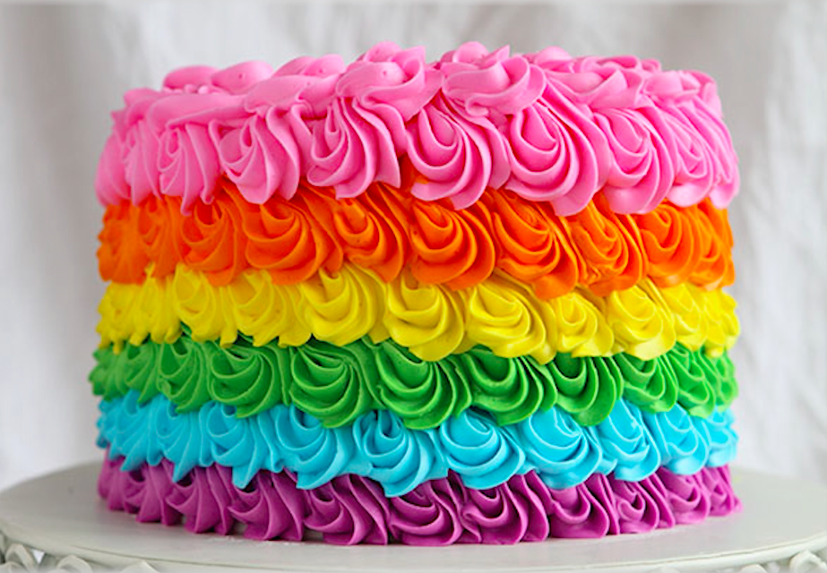 colored cake